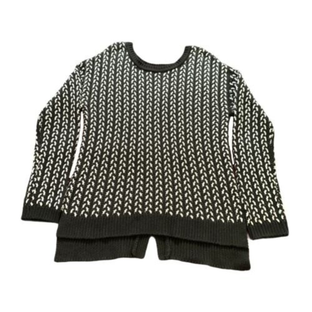 Dex Women's Sweater Style #427310BQ High Low Style Black & White - Size L Large